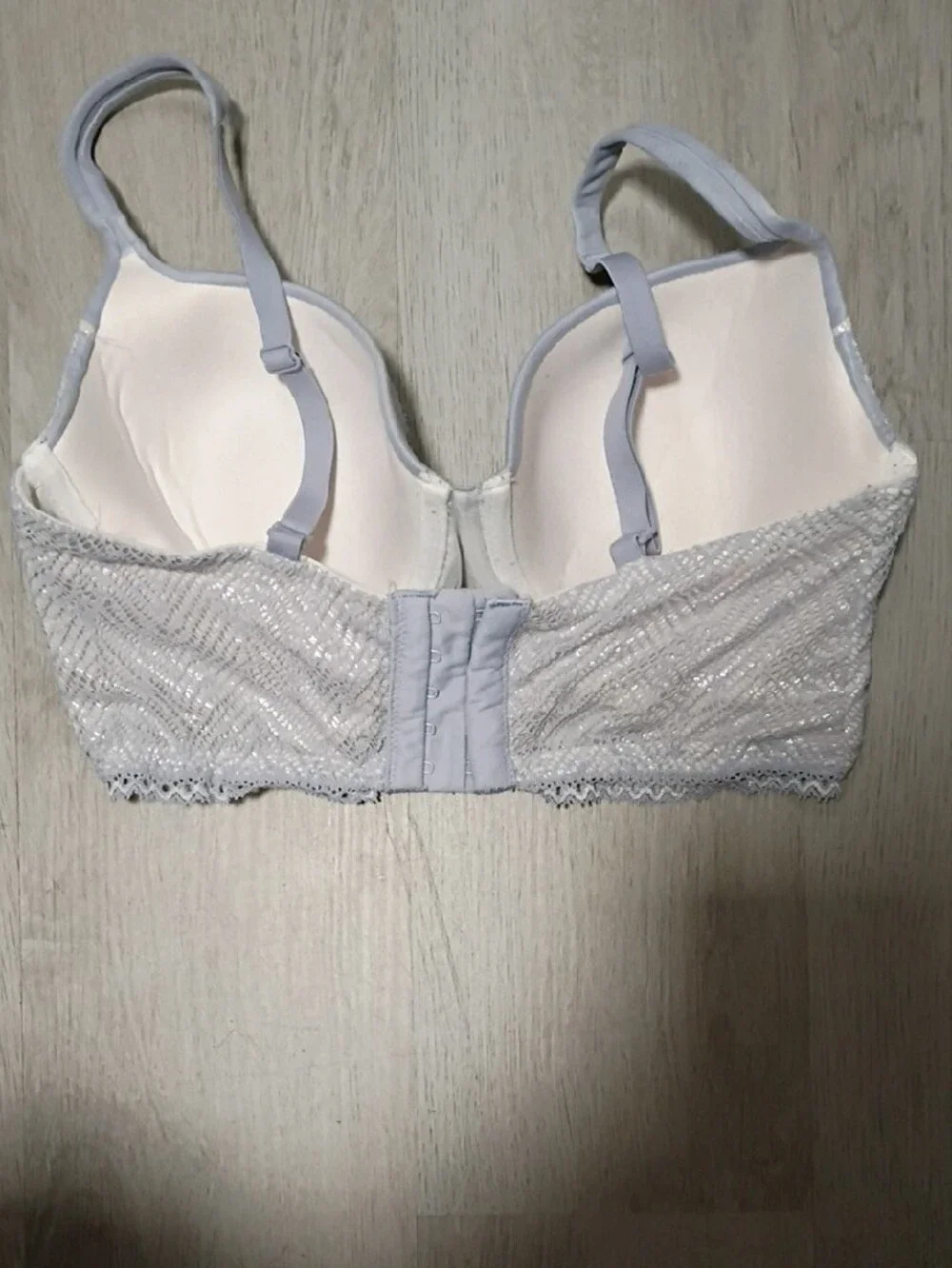 Victoria's Secret Lace Longline Bra - Light Gray